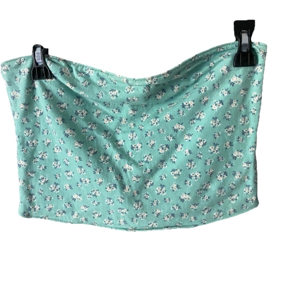 Hollister Ditsy Floral Tube Top ✿ Y2K Fairy Grunge Strapless Crop Cami